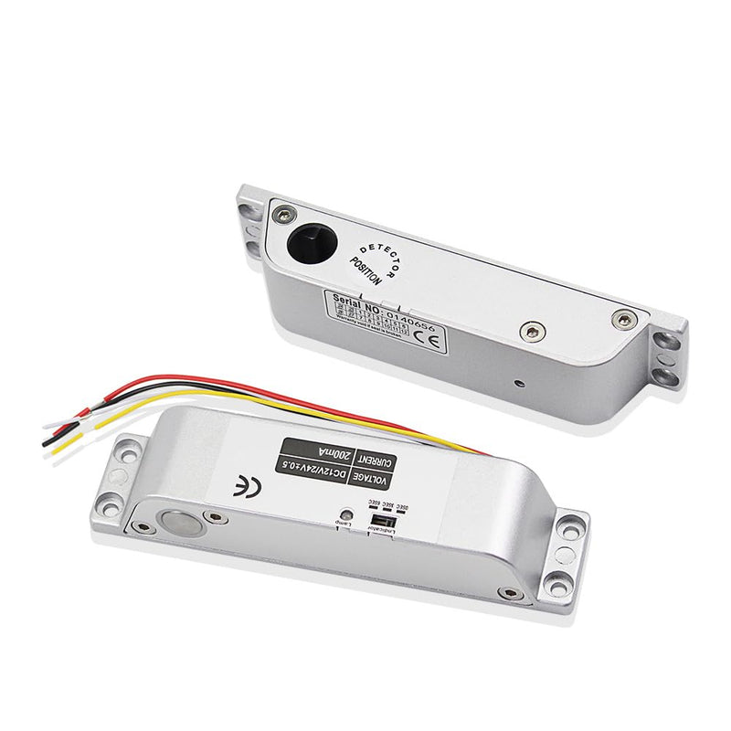 Electric Drop Bolt Lock DC 12V Fail Safe NC Mode Electronic Door Lock for Access Control Security System with Time Delay