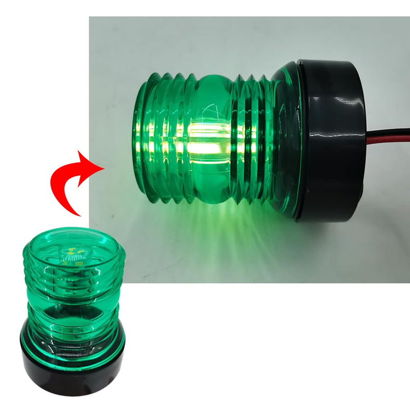 ISURE MARINE Boat Yacht Navigation Anchor Lights All Round 360° Green 12V LED Daylight Waterproof Signal Lights