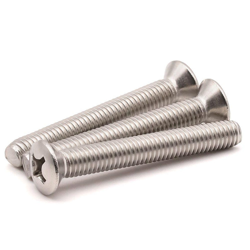 #10-24 x 1-1/4 (50 pcs) Phillips Oval Head Machine Screws, 304 Stainless Steel 18-8, Decorative Domed Head Screws, Countersunk Hole Screws #10-24 x 1-1/4" 50