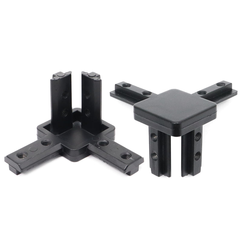 8Pcs 10, 25 Series Aluminum Extrusion Profile Tri Bracket 3-Way End Cap Corner Right Angle 1" x 1" 1 Inch Connector with Screws for 1010 2525 Extruded Aluminium Esquina Profil