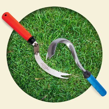 Garden Works Angle Weeder for Right Hands Red Comfort Grip