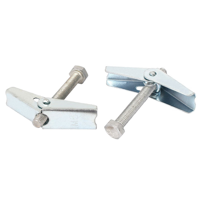 uxcell M6 Thread Spring Wing Toggle Hollow Plasterboard Wall Anchor Bolts 6 Pcs