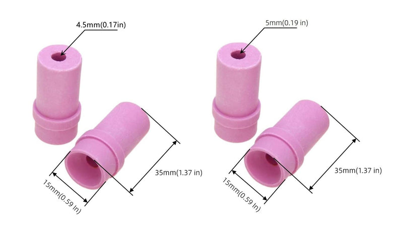 10pcs Ceramic Sandblast Nozzle (Inner Diameter 4.5mm+5mm) Sand Blaster Nozzle Head for Portable Sand Blaster Gun Kit