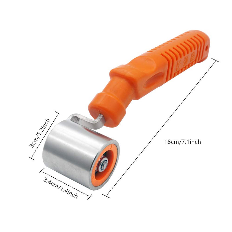 CARTINTS Wallpaper Roller Seam Roller Steel Hand Roller with Anti-Slip Handle, Ideal for Car Audio Sound Deadening Application, Wallpaper, Vinyl, and Home Decoration Metal Roller