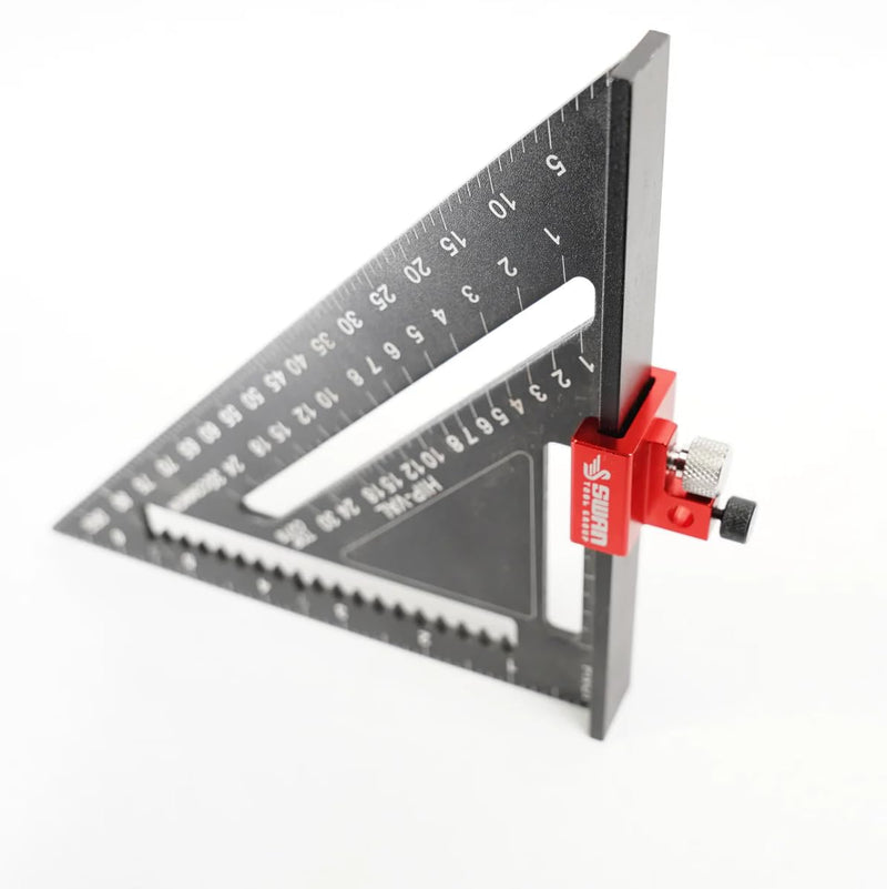 Falcon Depth Stop - Universal Depth Stop that Fits Most Speed, Rafter and Carpenter Squares, Fast Saw Blade/Router Bit Set Up, Woodworking Layout Tool, Works with Carbon Pencils