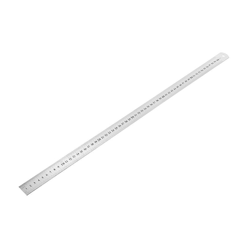 Metal Straight Edge Ruler - [ 60cm 24 Inch Metric ] Stainless Steel Centimeters Rulers for Precision Measuring Use, with Hang-up Hole