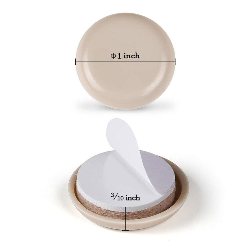 24 PCS Self-Stick Furniture Sliders,1 Inch Furniture Glides for Carpet,Furniture Moving Pads for Furniture-Adhesive Carpet Sliders 1 inch Round