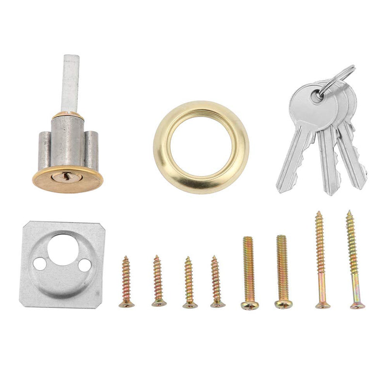 Night Deadbolt Rim Lock, Security Locks with Keys for Front Door, Home Safety Anti Theft Dead Bolt Rim Lock Door Hardware