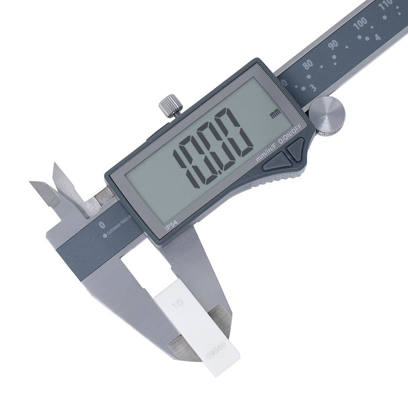 IP54 Grade Digital Caliper, DCLR-0605 0-6" /150mm, Inch/Metric/Fractions Conversion, Stainless Steel, Large LCD Screen 6inch