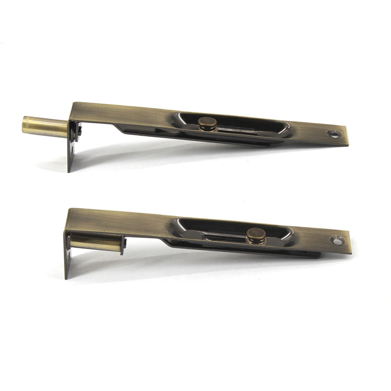 8 Inch Stainless Steel Concealed Door Lock Flush Slide Latch Bolt with Screws Bronze (4 Pieces) 8 Inch