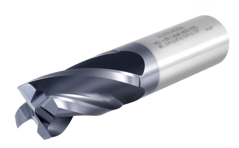 Accusize Industrial Tools 3/4'' by 3/4'' by 1-5/8'' by 3-7/8'' M42 (8% Cobalt) Tialn Finishing End Mill, C.N.C., Center Cutting, 6800-4081 | 3/4" Dia x 3/4" Shank, 1-5/8" Flute Length, 3-7/8" OAL, M42 8% Cobalt, TiAlN Coated, 4 Flute, Center Cutting 3/4"