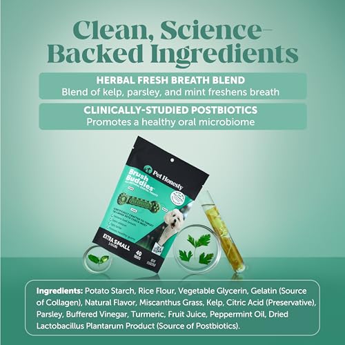 Pet Honesty Dog Wellness Virtual Bundle – 10-in-1 Multivitamin Supplement (Chicken, 90 Ct) + Brush Buddies Dental Sticks for Extra Small Dogs (40 Ct) – Daily Health & Dental Support