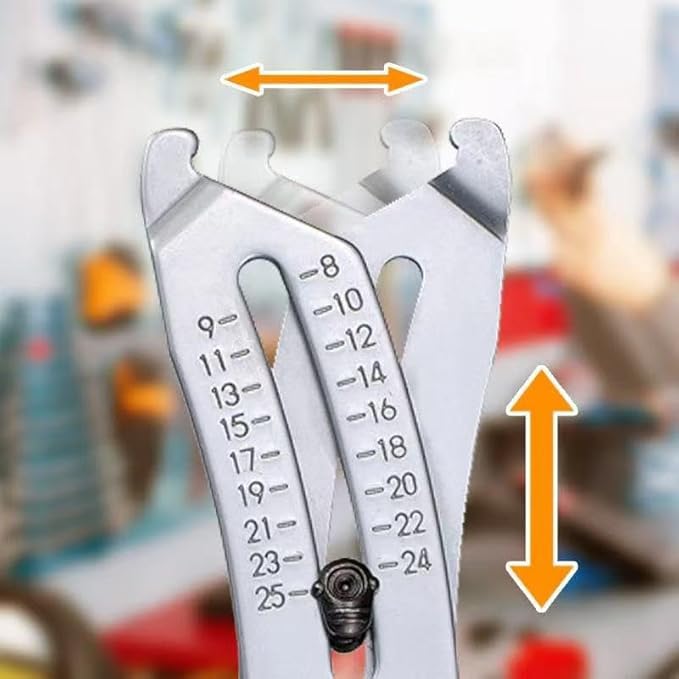 2PCS Portable Precision Thread Size Checker Keychain,Mini Bol Thead Size Finder Tool, Nut and Bolt identifier Thread Gauge Keychain for Automotive, Mechanical & DIY Use | Fast Accurate Measurement
