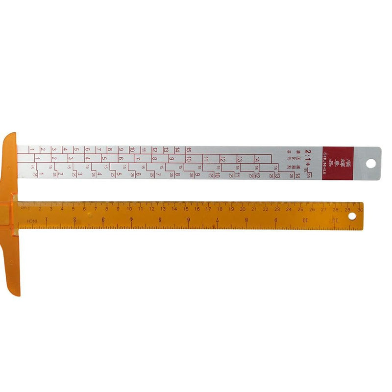 Paint Mixing Ratio Ruler 2:1 & 4:1 Easy Mixing Aluminium Alloy Car Coating Color for Vehicle Painting, Large