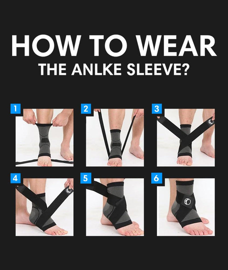 Plantar Fasciitis Sleeve - Plantar Fasciitis Relief, Plantar Fasciitis Socks, Ankle Compression Sleeve, Ankle Support for Women, Plantar Fasciitis Brace, Ankle Sleeve, Ankle Support Men X-Large Black 1