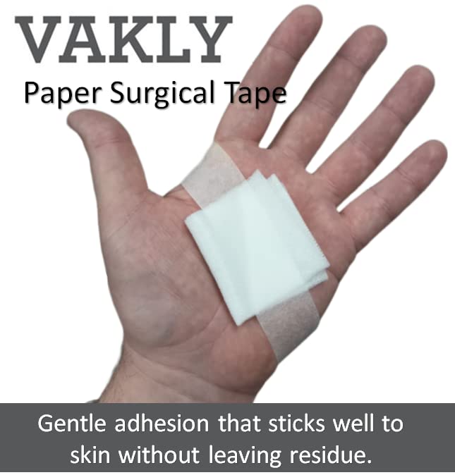 Paper Medical Tape for First Aid Surgical Wound Dressing 1" x 10 Yards [Pack of 6 Rolls] Lightweight Breathable Microporous Self Adhesive Latex Free Hypoallergenic Bandage Adhesion