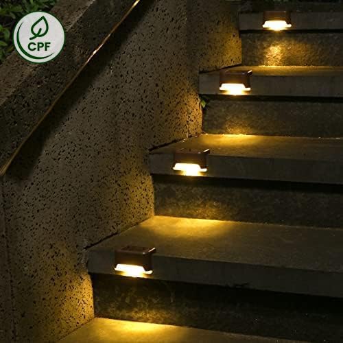 SOLPEX 20 Pack Solar Deck Lights Outdoor, Waterproof Led Lights for Outdoor Stairs, Step, Fence, Yard, Patio, and Pathway(Warm White) Warm White