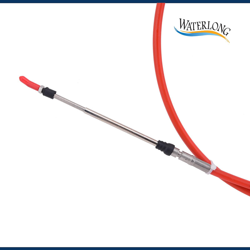 Boat Throttle Control Cable 8 Feet (Red) Outboard Rotary Steering Cable for Most Single Station Boats