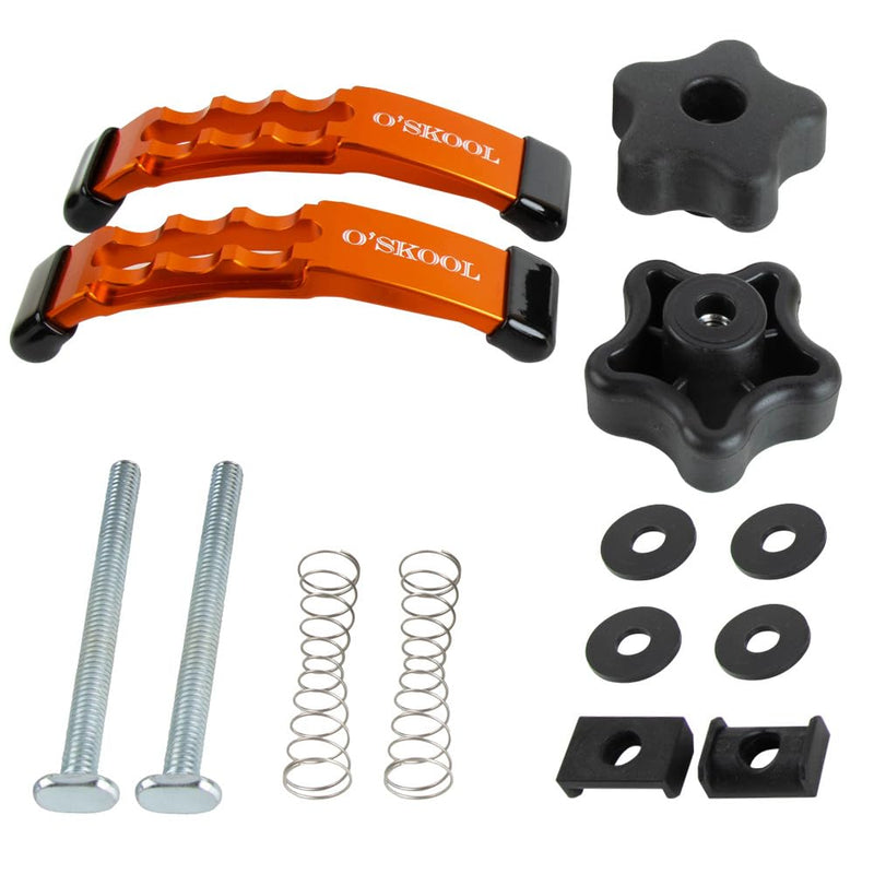 O'SKOOL Positionable T-Track Hold Down Clamp Kit, 5-3/8" L x 1-1/8" Width for CNC Router Clamp and T-Slot T-Track Clamp,2 Pack Positionable Hold Down Clamp Kit