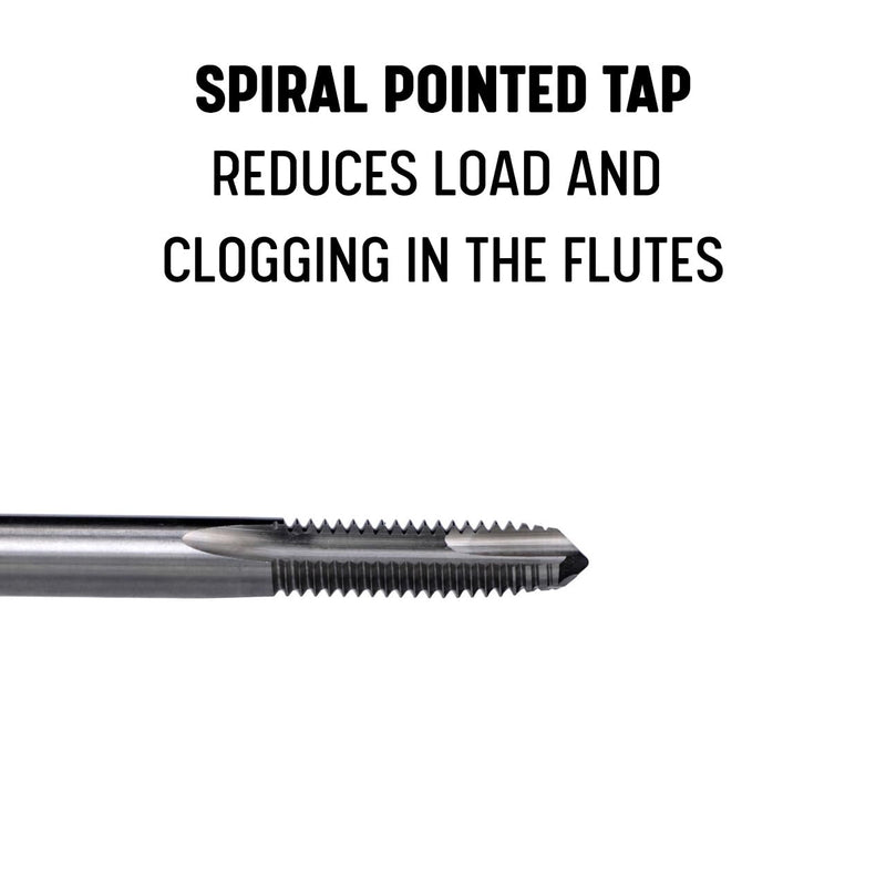 Drill America DWT57104 10-32 High Speed Steel 2 Flute Spiral Point Tap, DWT Series #10-32 Pack of 1