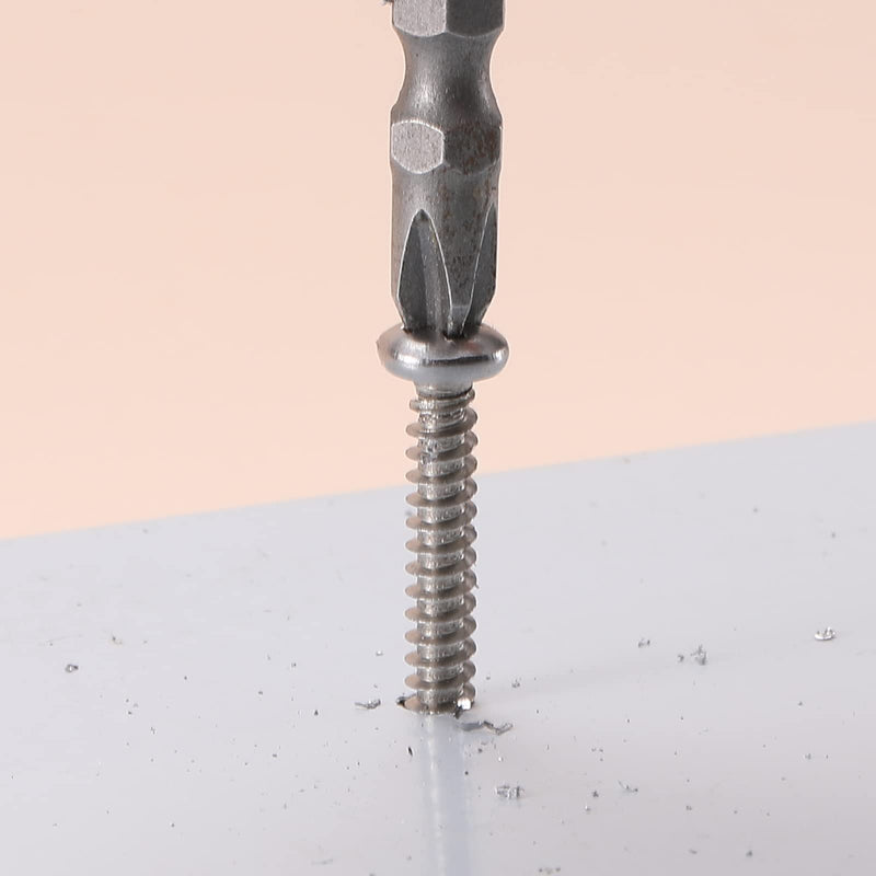 #6 x 1/2" Sheet Metal Screws 100Pcs 410 Stainless Steel Pan Head Fast Self Tapping Screws by SG TZH #6 x 1/2"