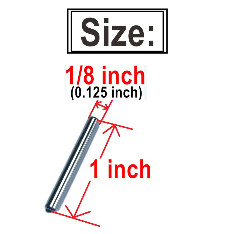 20PCS 1/8 x 1 Dowel Pins,1/8 inch x 1 inch Metal Dowel pins,Shelf Pegs 1/8 inch,Bearings Alloy Steel pins Wood Bunk Bed Dowel Pins 1/8 Shelf Pins 1/8 inch Metal pins,Shelf Support Pegs. 1/8 x 1 Inch