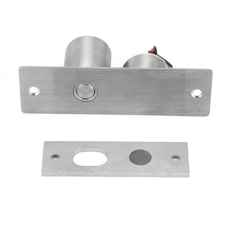 Electric Drop Bolt Lock, DC12V 2-Wire Mini Embedded Mortise Lock Glass Door Security Access Control System