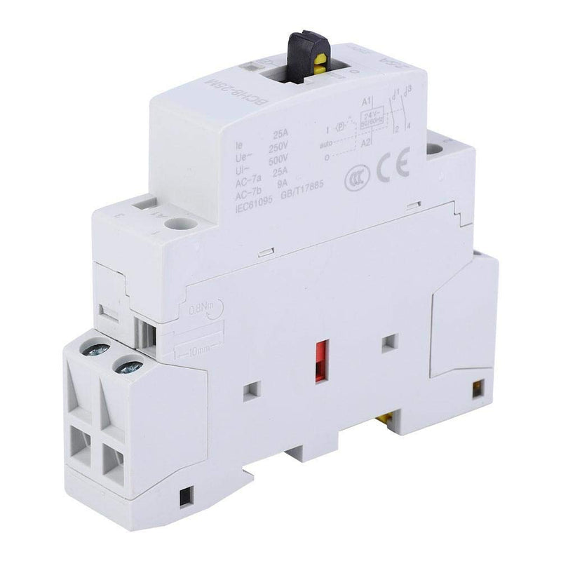 Household AC Contactor BCH8-25M 2P25A 24V Universal Motor Contactor with Manual Function 2NO Electrical Equipment Manual Control Motor Contactors