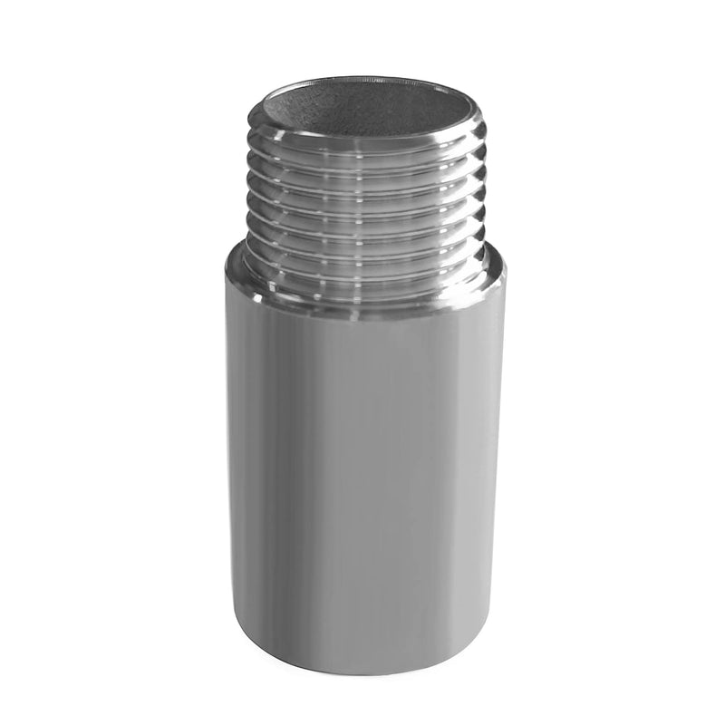 Beduan Stainless Steel Pipe Fittings, 1/2" NPT Male x 1/2" NPT Female Threaded, 2" Length Nipple Cast Pipe (Pack of 2) 2 Inch