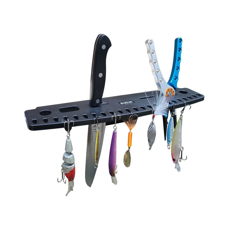 Brocraft Knife and Plier Holder Rig Rack for 90 Degree Boat Track System – Fishing Tackle Storage Holder for Knives, Pliers, and Lures
