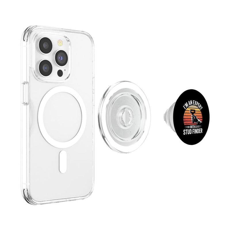I'm an Expert with A Stud Finder Retro Humor PopSockets PopGrip for MagSafe Magnetic PopGrip