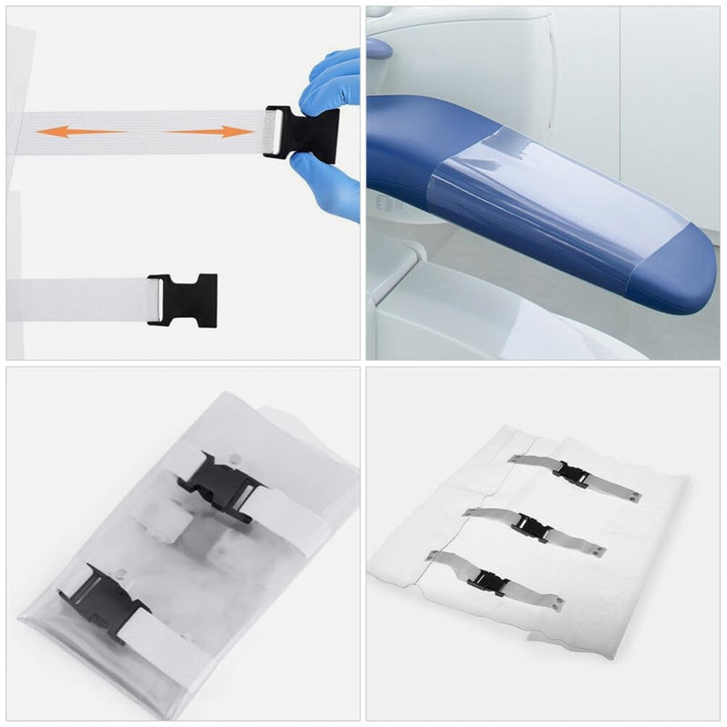 Chair Foot Cover Pad, 3pcs Plastic Washable Clinic Unit Chair Toe Cover Sleeve Mat Dentist Clinic Unit Anti-Dropping