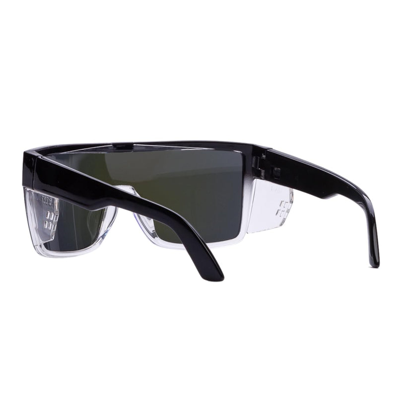 Polarized Safety Sunglasses UV400 Protection ANSI Z87.1 Certified Clear Blue Mirror