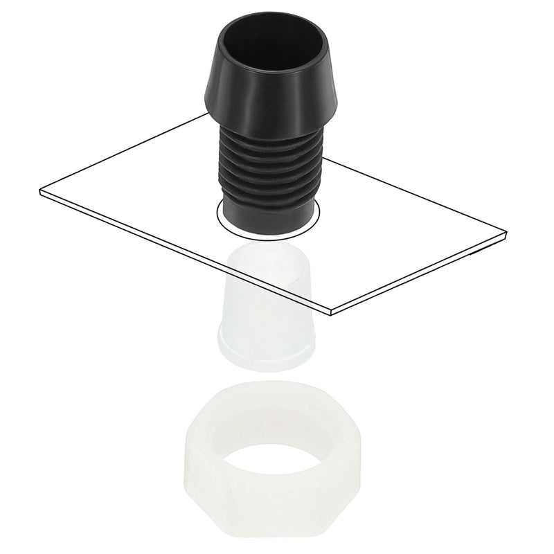 PATIKIL 5mm Emitting Diode Holder, 20 Pcs Plastic Flat LED Holder Clip Mounting Bracket Socket Cap with Fixing Ring for Lamp Bulb Bezel Mount Panel LED Display, Black