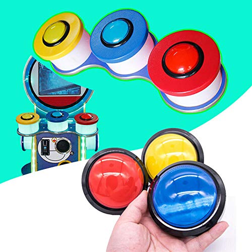 Arcity 5 Pcs 100mm Arcade Push Button LED Dome Illuminated 4 Inches Convex with Microswitch for Jamma MAME Pop'n Music Game Machine Cabinet Console 5 Colors New Multicoloured A