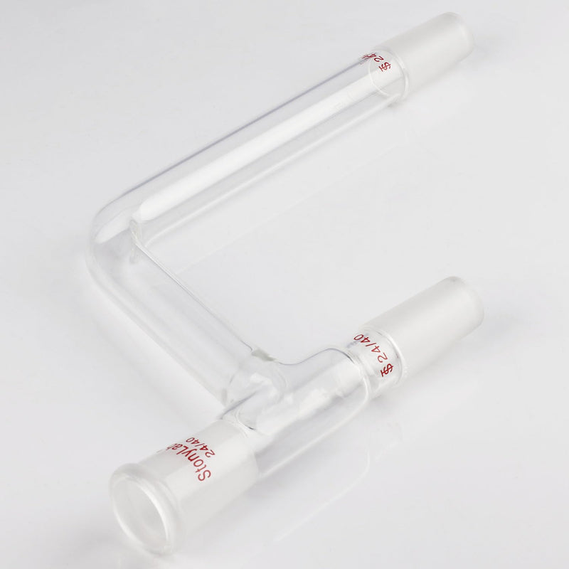 stonylab Borosilicate Glass Moisture Test Adapter, Two 24/40 Inner Joints and One Outer Joint Moisture Collector Adapter, for Laboratory Use 24/40 Joint
