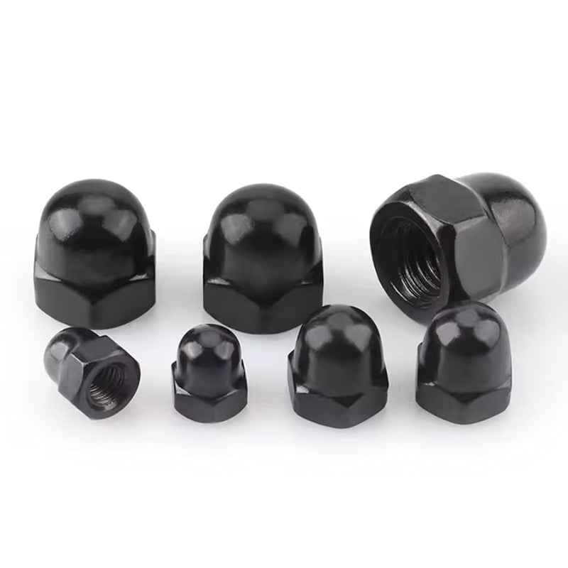 1/4-20" Black Acorn Cap Nuts, Acorn Nut Stainless Steel 18-8(304), 20Pcs-Pack 1/4-20"