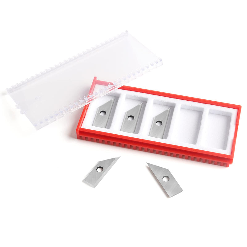 60 Degree Carbide Inserts for BINSTAK-B2301-1/4 Shank 60-Deg V Groove Router Bit - 5 PCS