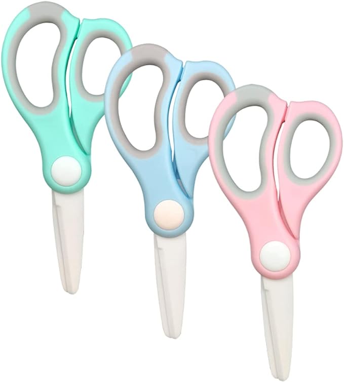 ASDSH Food Cutter, Baby Baby Food, Nursing Food, Ceramic, Kitchen Scissors, Rust Free, Meal, Baby Food Cutter, Portable, Gardening, Safe, Antibacterial, 1 Pair - NewNest Australia