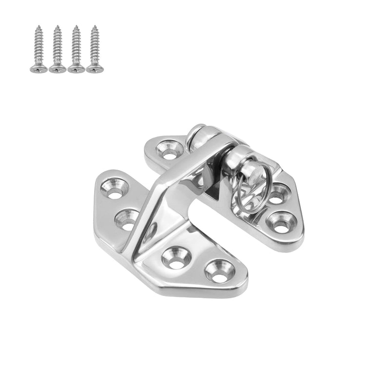 Bitray 2Pcs Marine 316 Stainless Steel Boat Hatch Hinge Long Reach Hatch Hinge with Screw (71mm x 66mm) 2.8" x 2.6"