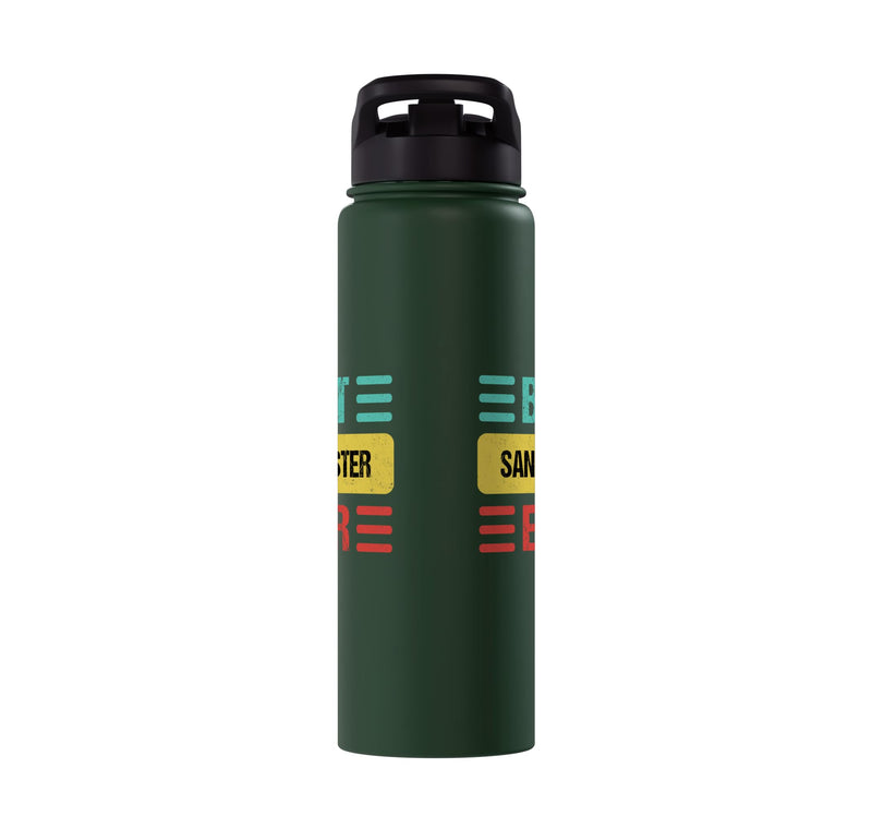 Sand Blaster Stainless Steel Insulated Water Bottle Dark Green 30 Ounces