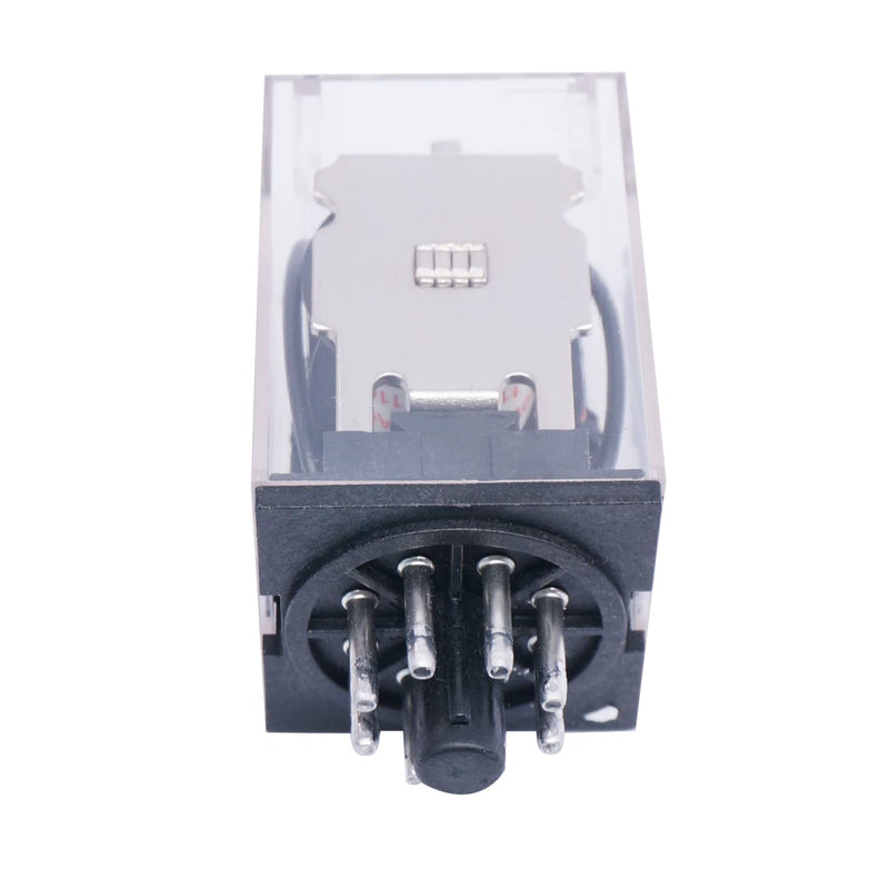 TWTADE/JTX-2C, MK2P-I DPDT Power Relay with Plug-in Terminal Socket Base, DC 12V Coil, 8 Pin 2NO 2NC