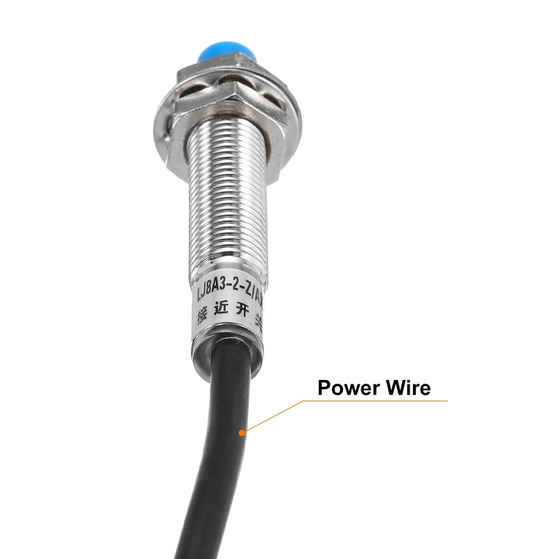 MECCANIXITY M8 Approach Sensor Inductive Proximity Sensor Switch NC Normally Close NPN 2mm Detection Distance, DC 6-36V LJ8A3-2-Z/AX, 3.3ft, 5Pcs 5