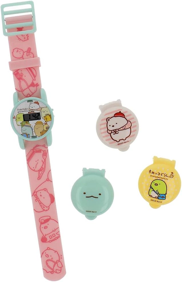 Sumikko Gurashi Kisekae! Digi Watch 2 Pink with 3 Types of Kisekae Covers, Digital Watch - NewNest Australia