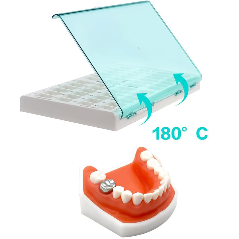 Dental Preformed Temporary Crown Molar Metal Orthodontic Material 48Pcs | Primary Molar Stainless Steel Teeth Crown Dentistry Therapy Tools For Kid and Adult