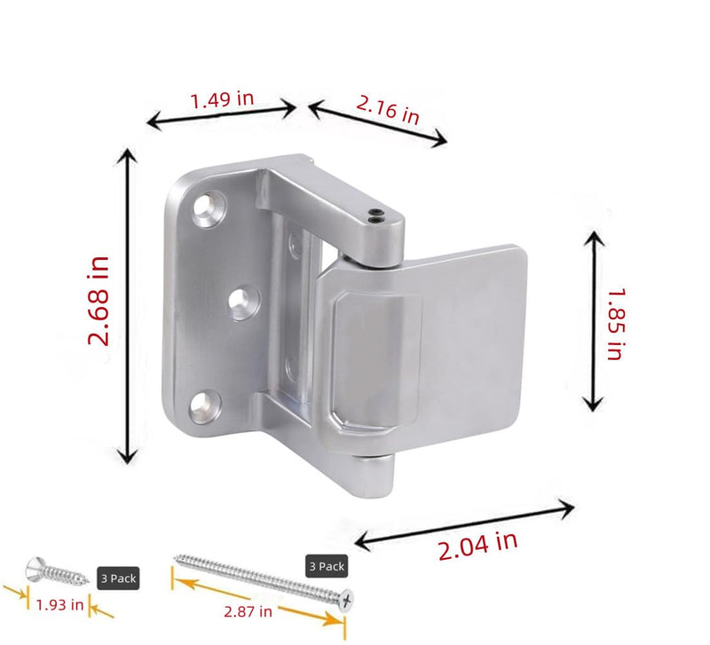 4 Pack Home Security Door Lock, Reinforcement Lock for Inward Swinging Door, Privacy Door Latch,Hotel Security Door Lock 4 Pack
