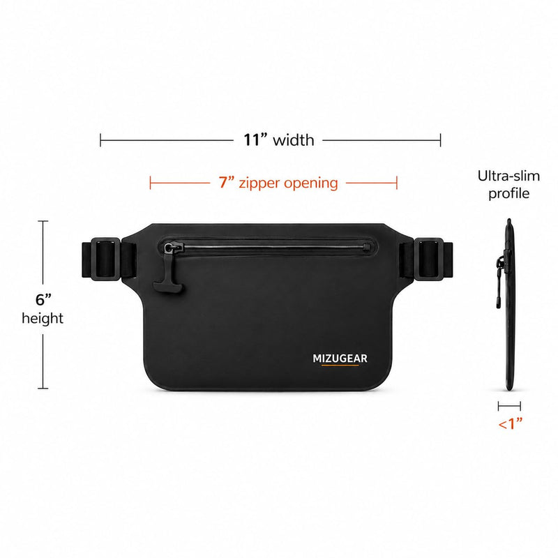 Waterproof Fanny Pack – Submersible Waist Bag for Swimming, Snorkeling, SUP & Beach | Keeps Phone & Keys Dry | Fits Waists Up to 32"