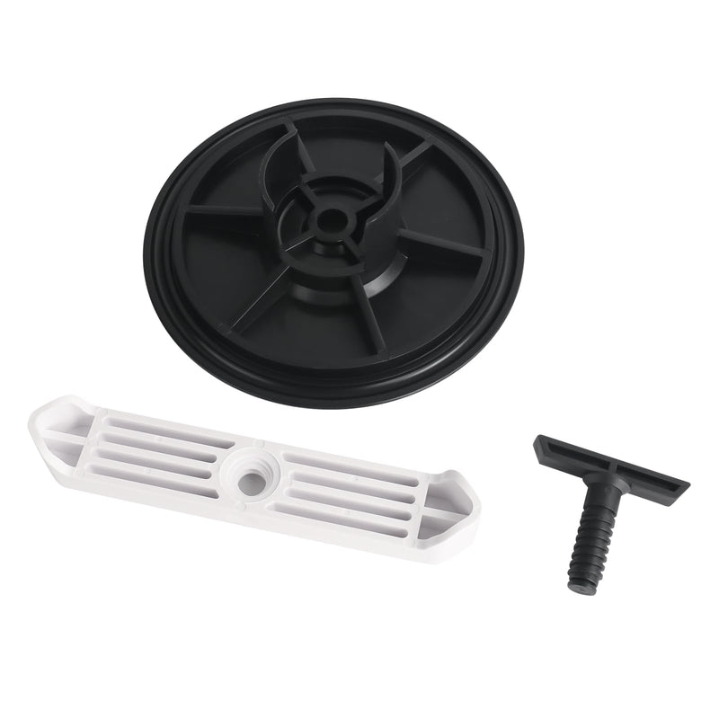 Hoffen Boat Hatch, 8" Round Deck Plate Non Slip Inspection Hatch w/Detachable Cover No Screws Installation for Marine Boat Yacht RV Trailer Black 1