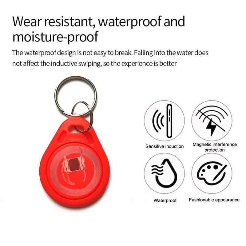 UID Writable Rewritable Clone IC Smart Keychain, 13.56 MHz Compatible with MIFARE Classic 1K, RFID Blank Tag for Access Control Key Tag Rewritable (100) 100