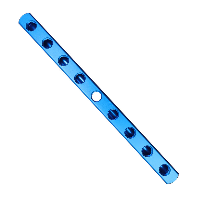 Antrader Air Manifold 1/4 NPT,9 Way 12 Port Manifold Block Splitter Air Compressor Manifold Aluminum Air Hose Inline Manifold Block Splitter 1/4" NPT Female Thread Inport and Outport,2Pcs (Blue) 9 Way 12 Port Blue